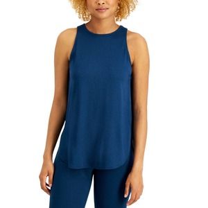 Ideology Womens Fit Kit Sleeveless Essentials Sweat Set Tank Top Navy S, $15 NWT